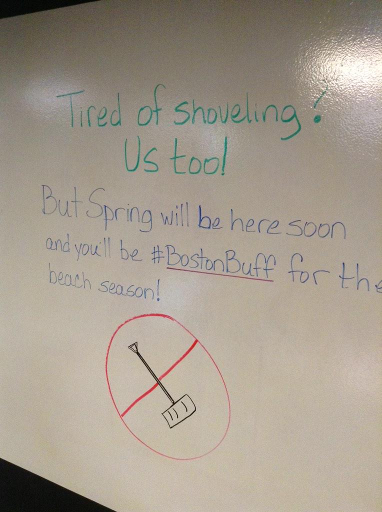 SocialWinesBOS's tweet photo. Don't let the shoveling get you down. You'll be all #BostonBuff for beach season! #Southie #fortpoint #boston http://t.co/xJiOiFbZh6