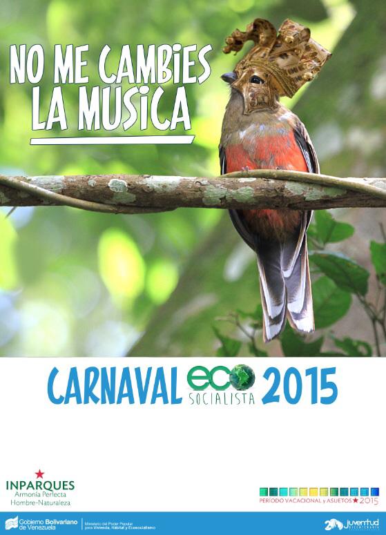 ReporteYa's tweet photo. #14FEn estos #Carnavales2015 ten #ConcienciaEcológica y #NoMeCambiesLaMúsica http://t.co/6k8GIOKqgt via @inparquesgob