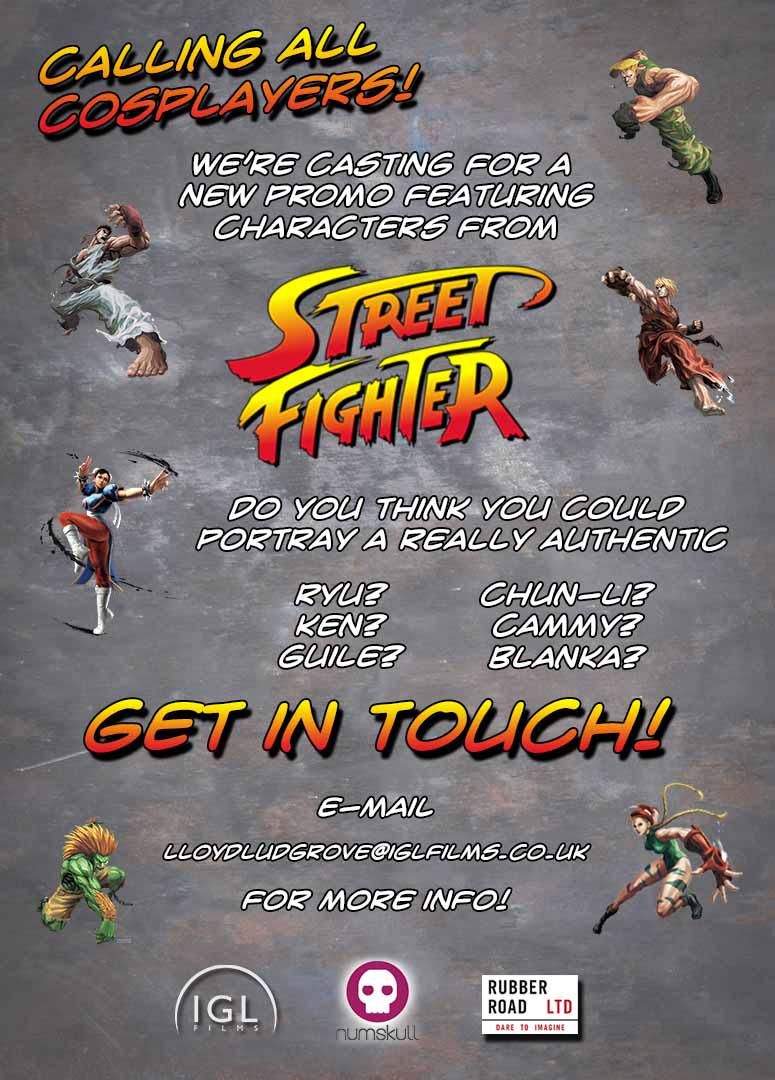 IGLFilms's tweet photo. We're casting for our latest project for @NumskullDesigns! #StreetFighter #Cosplay #Capcom http://t.co/XuPt3cmvGD