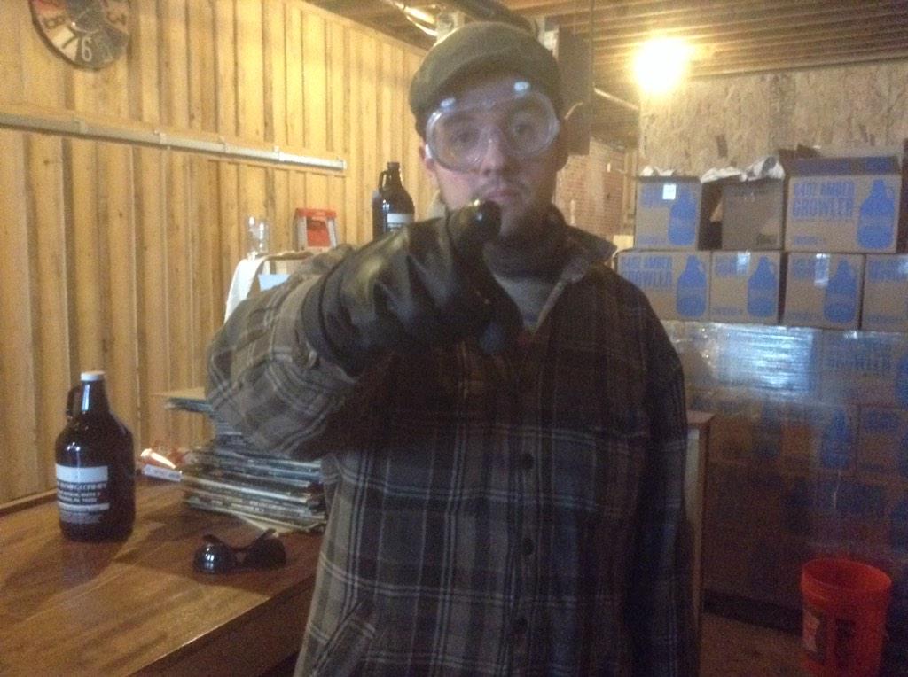 Making beer happen!  KISS on the HiFi, beer pouring until 5.  Do it!