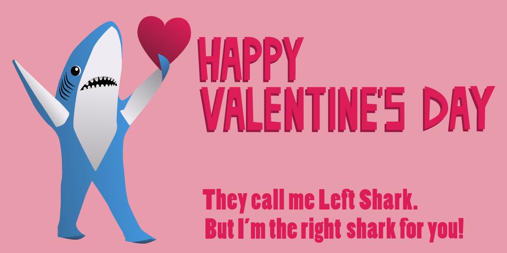 GMA's tweet photo. #HappyValentinesDay #leftshark (via @NFL) http://t.co/w3H9crk0NN