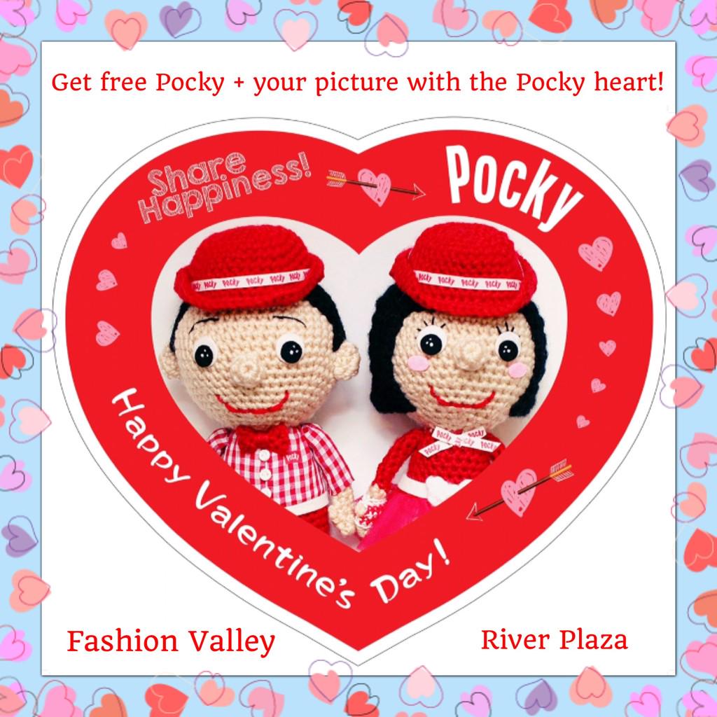 TODAY at Fashion Valley River Plaza 12-6. Get FREE POCKY &amp; take a pic in the Pocky heart! #sandiego