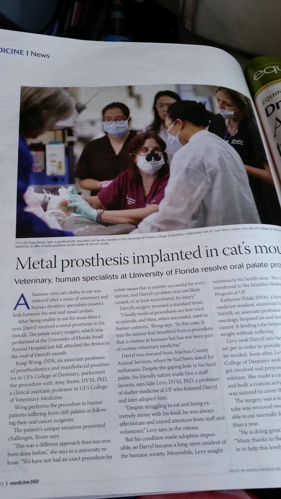 zenvet23's tweet image. Catching up on my @dvm360 reading en route to #WVC2015. Dr Amy Stone represents! #UF99 @UFVetMed