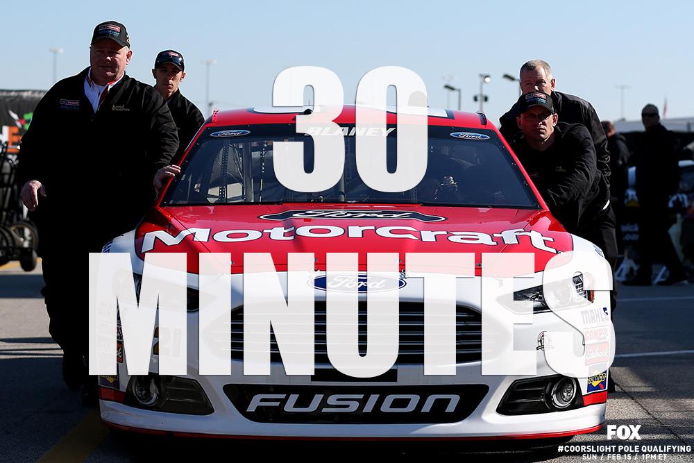 NASCAR's tweet image. Retweet if you're going to watch #CoorsLight Qualifying for the #DAYTONA500! (Catch it at 1 PM ET on FOX).