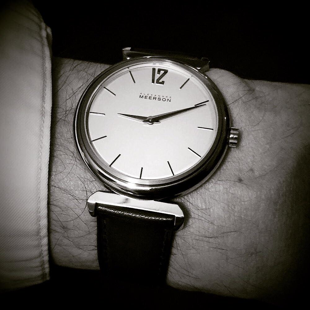 MeersonWatches's tweet photo. #42/249 on the wrist, by its owner when he took delivery @lebonmarche this week. #watches #meerson #luxury #montre http://t.co/2Cpmn90U6e