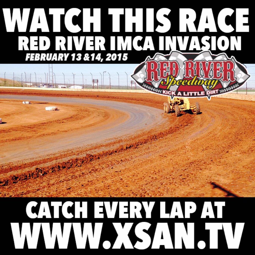 raceimca's tweet photo. Track Prep is underway @RedRiverSpeedwa Catch the finale tonight LIVE on @xsantv http://t.co/OnMoTkNuZE #TXSAN http://t.co/i7hH5xmhVh