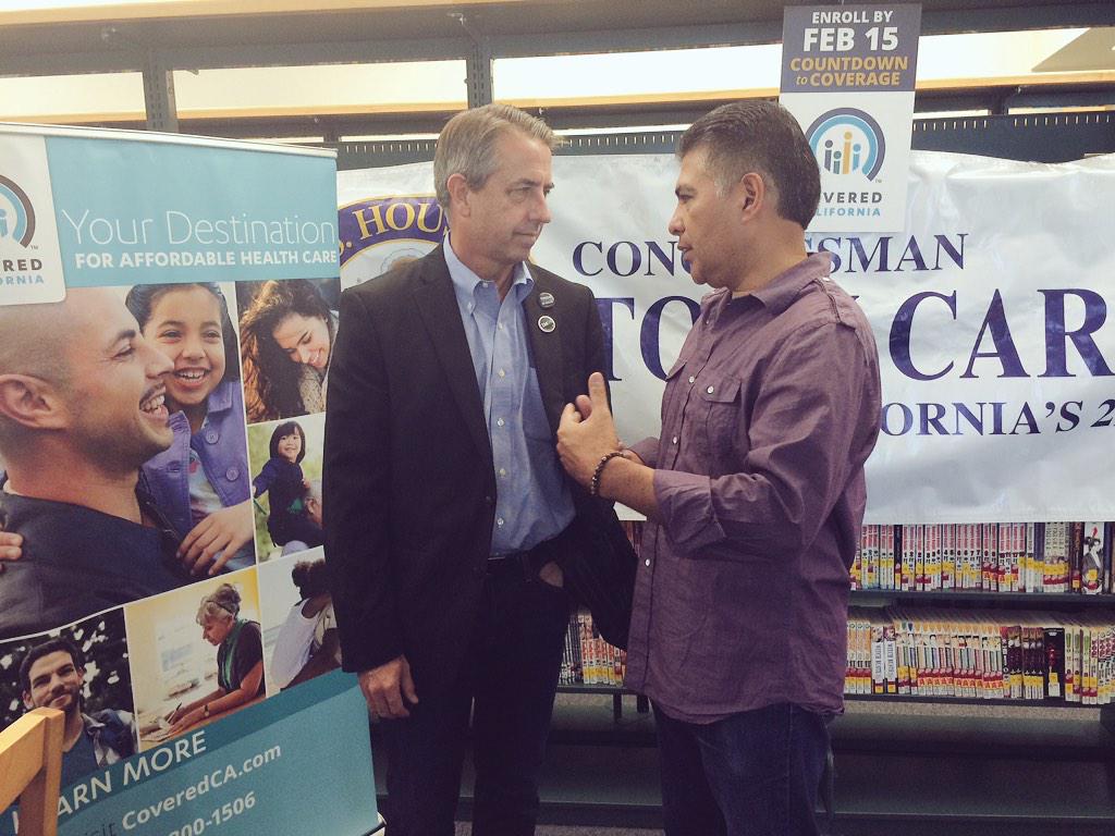 RepCardenas's tweet photo. Thanks to @CoveredCA Exec Dir Peter V. Lee for coming by @pacoimalibrary - 1 day left to #getcovered! #TCHealth http://t.co/siDpwNglTJ