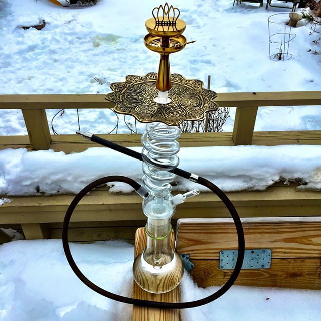 The Gold Minzari Crown 👑 on a beautiful Spyro Hookah #Minzari