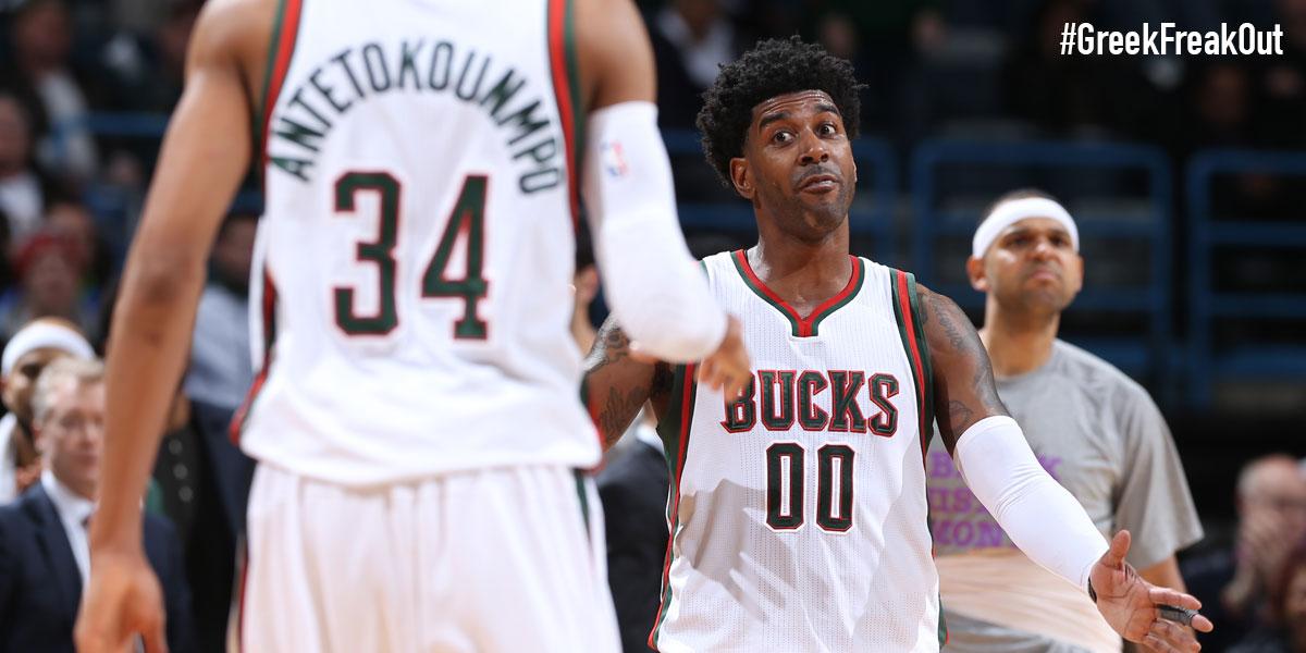 Bucks's tweet photo. Yeah Juice, it's almost THAT time!!
Show us your #GreekFreakOut face at http://t.co/SjRVzJmJZ8 http://t.co/8qqy43CCGu