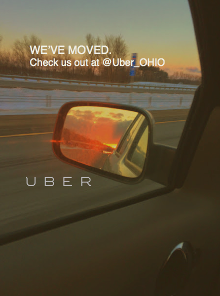 Uber_Cincy's tweet photo. What are you doing here? We've moved over to @Uber_OHIO - follow us over there for giveaways, updates, and fun stuff! http://t.co/8bUqGoGQtZ