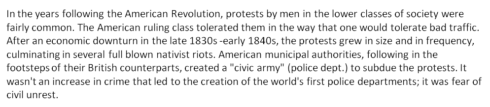 c0nspiracies's tweet photo. Police departments were first created to maintain public order, not to serve and protect the public. http://t.co/HV5OWn9J94