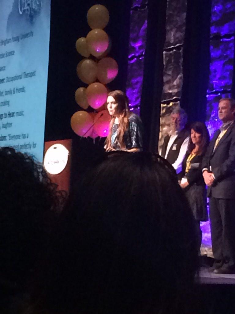 deafclarinetta's tweet photo. I actually got to meet Camille, a Baha recipient. She's super sweet and very nice. #Cochlear2015 http://t.co/jIYk2pzbsR