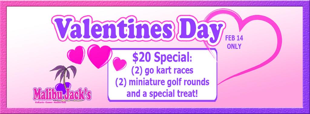 Valentine's special at Malibu Jacks! #ValentinesDay