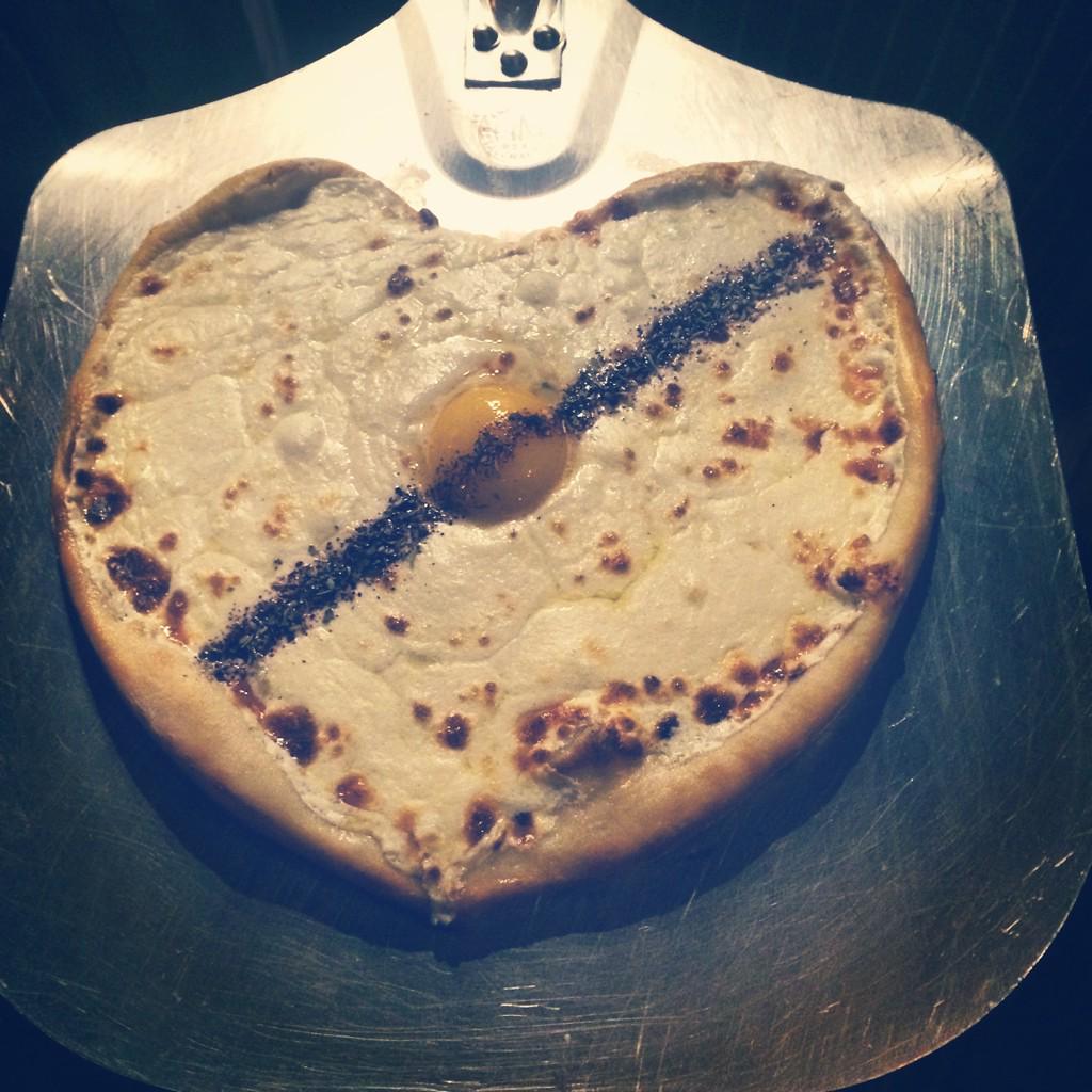compassrose_DC's tweet photo. It had to be done. Heart shaped Khachapuri. Happy Valentines Day. #compassrosedc http://t.co/bygRNf3t0B
