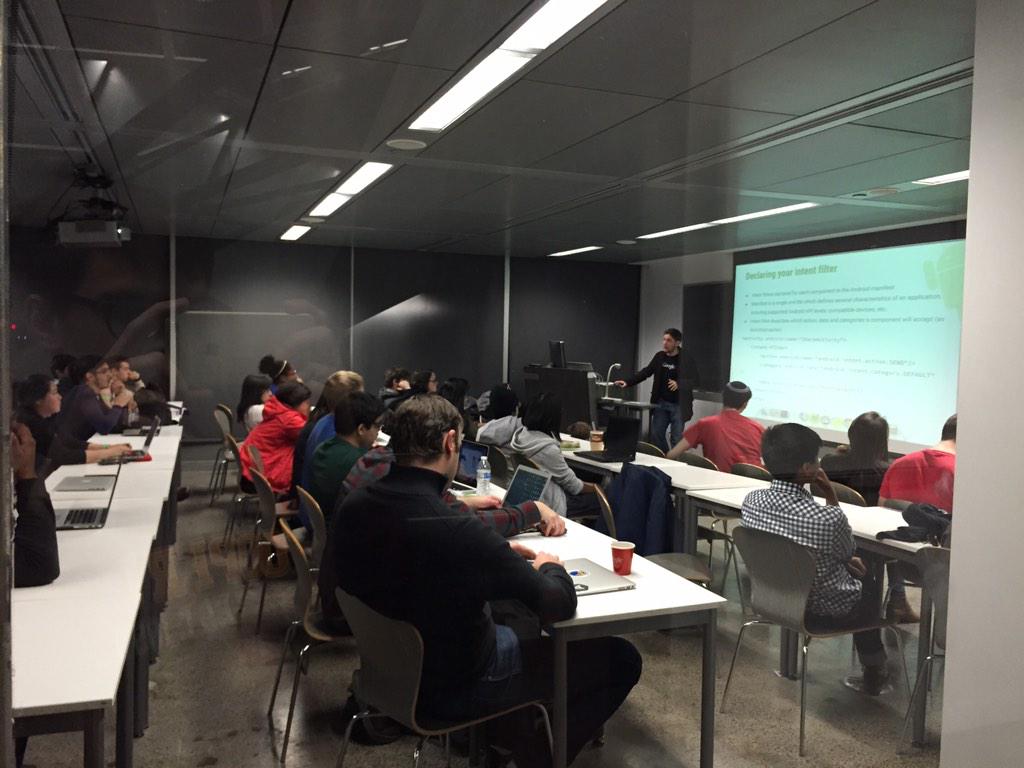 createatcooper's tweet photo. @google at #hackcooper15 http://t.co/mCaB5FtPfd