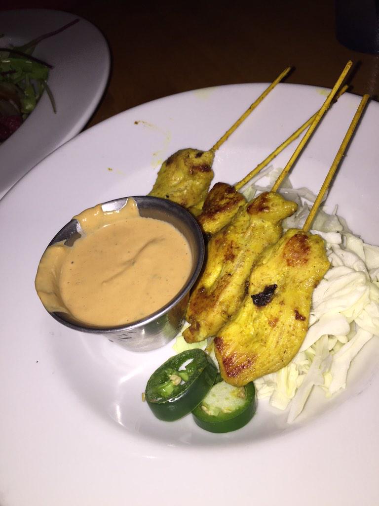 BrickandBones's tweet photo. Valentine's chicken satay. http://t.co/HhvAvKxln7