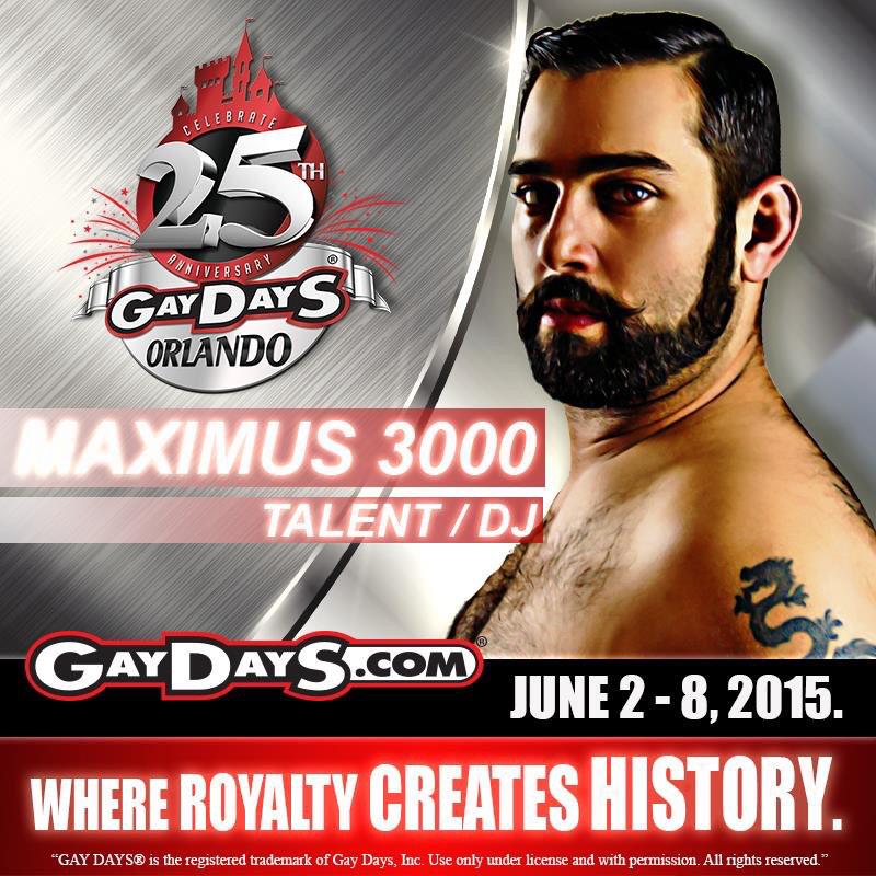 GayDayS's tweet photo. Welcome @DJMaximus3000 to the #official   #GayDaysOrlando #DJ line-up...also spinning at the all new #LatinPoolParty! http://t.co/YZOesTrcRw