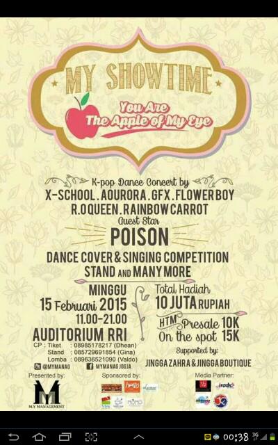 kfriendsnet's tweet photo. Jangan lupa nanti ada kpop dance comp &amp; singing comp. Acaranya @MYMANAG di RRI. Tiket bisa dibeli onthespot! Yokkkkss http://t.co/NRfcTeQE98