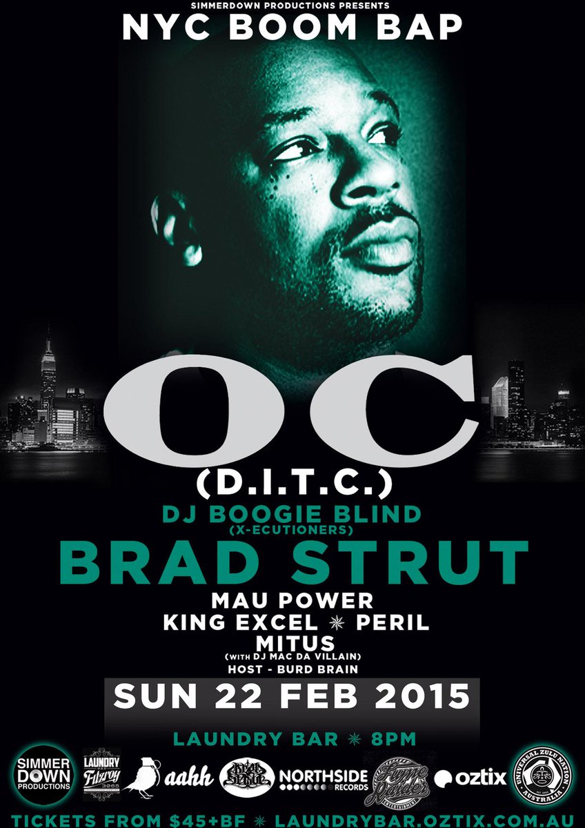 Melbourne next Sunday Feb 22nd //
OC (DITC) w/ <a href="/BOOGIEBLIND/">Truly blessed!</a>, me, Mau Power and more //
Laundry 8pm! Tickets at Oztix.