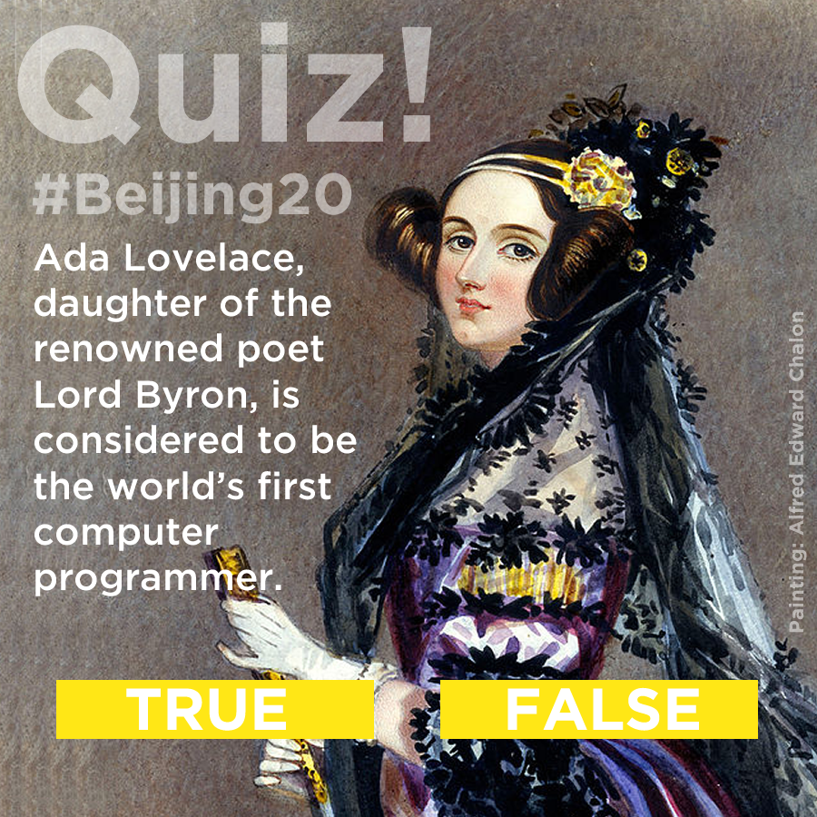UN_Women's tweet photo. How much do you know about women's education? Take our quiz: http://t.co/nZ80Xbx4Xt #Beijing20 http://t.co/8c46wCDUyT