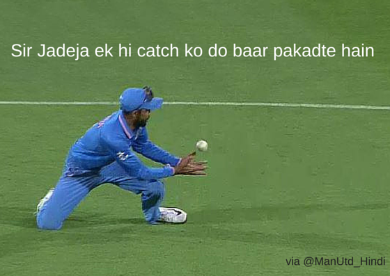 SirJadeja's tweet photo. All Hail  Sir Jadeja. #IndvsPak #PakvsInd #IndWins #CWC15 #जयहिन्द http://t.co/M15k6hSjsj
