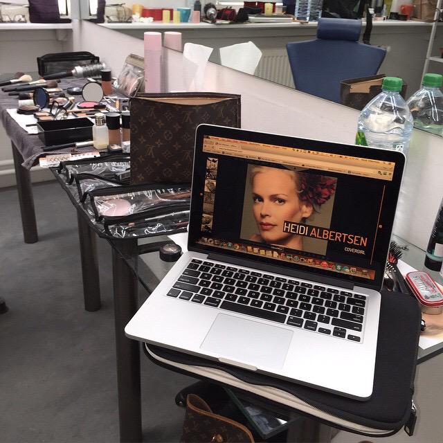 HeidiAlbertsen's tweet photo. Getting ready for today’s #photoshoot! #mac #makeup #giorgioarmani #advertising #fashion @IMAGESNYC @EliteModelCph http://t.co/rapkWhgOkt