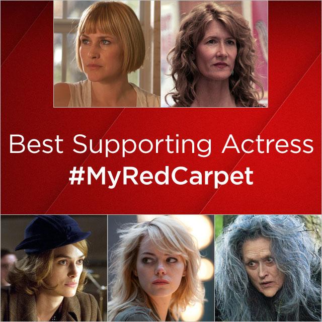 BreakIntoTV's tweet image. Who’s your pick for #Oscars Best Supporting Actress? Tweet her name using #MyRedCarpet to cast your vote.