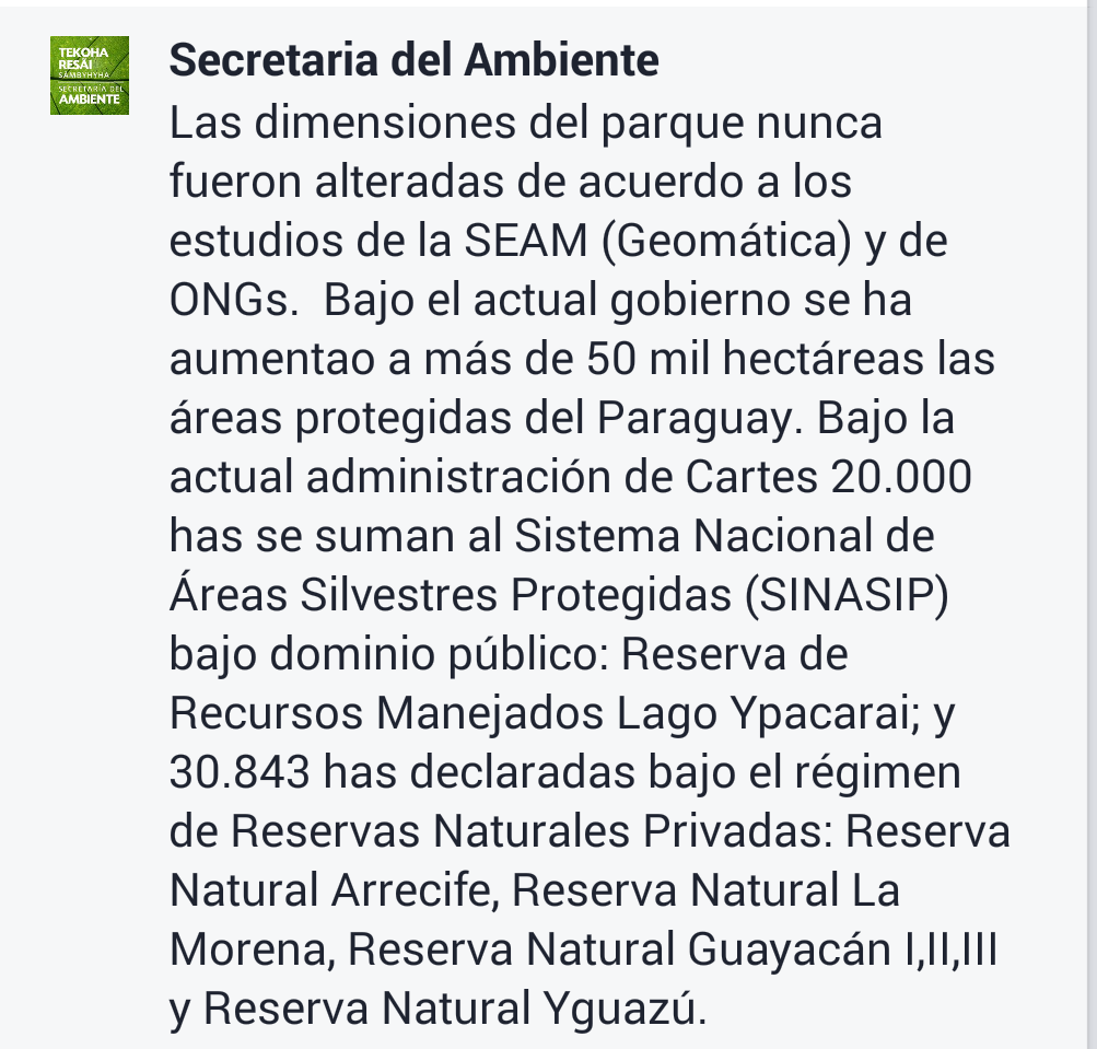 Ministerio del Ambiente y Desarrollo Sostenible Py tweet media