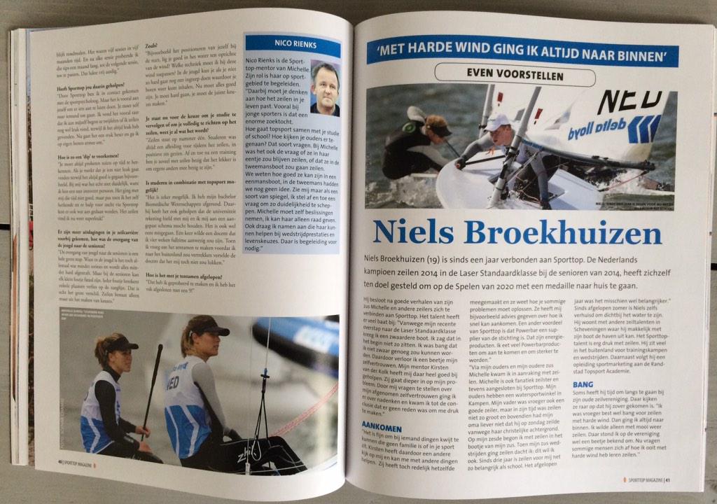 Veel aandacht voor NLse zeil- &amp; surftalenten in nieuwste <a href="/sporttop/">Stichting Sporttop</a> magazine #talentheeftdetoekomst #zeilvoorgoud
