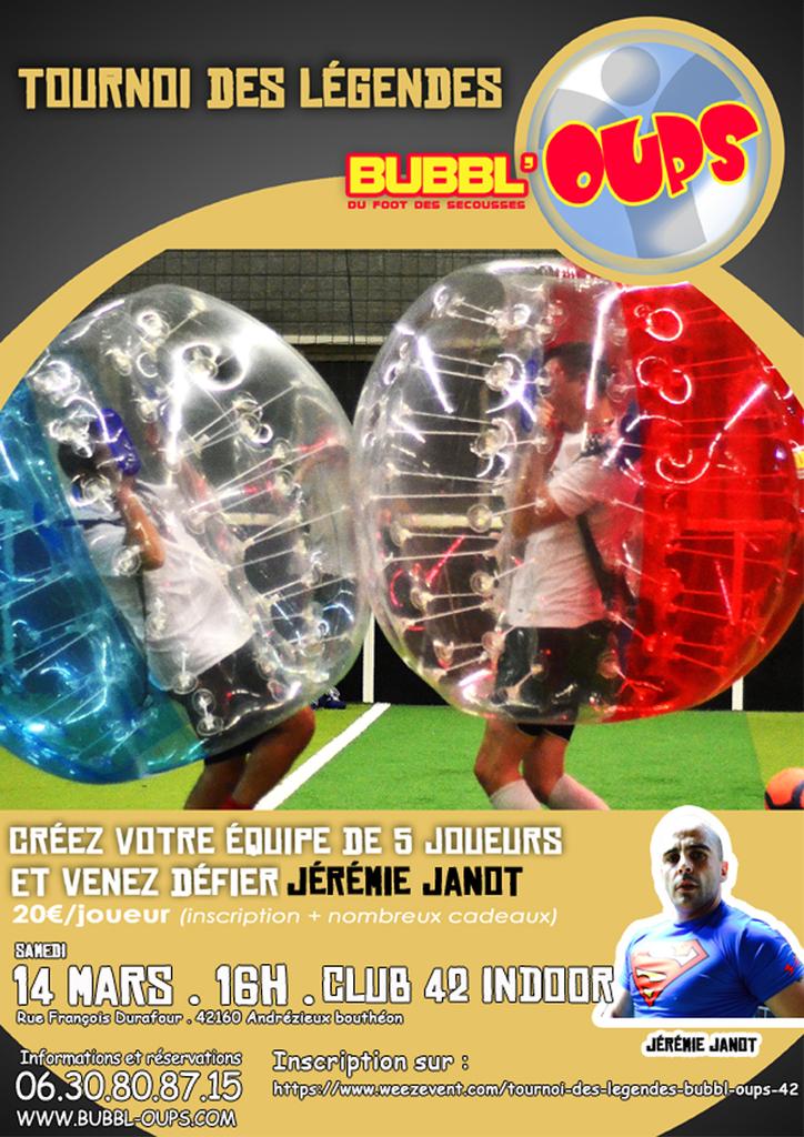BubblOups42's tweet photo. #TournoiDesLégendes @BubblOups au @Club42Officiel Viens défier @jeremiejanot dans la bulle ! Infos - Résa: 0630808715 http://t.co/tiDsdbwILo