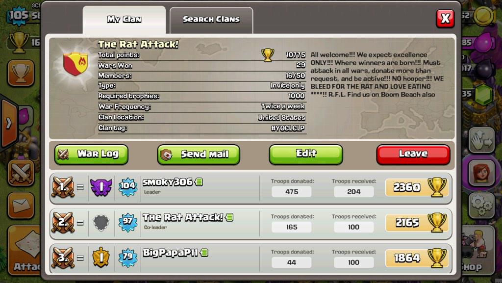 ratsattack's tweet image. Join us we need active dedicated loyal members ready to just get better  @CoCRecruitment