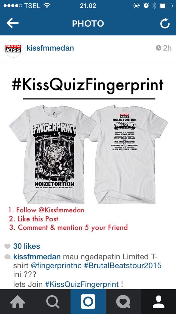 Follow Instagram @KissFmMedan dan raih kesempatan dapat kaos #BrutalBeats2015.