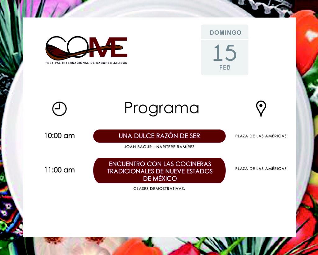 COMEfest's tweet photo. ¡Buenos días! Te compartimos el programa de este domingo 15. #come2015 #COMEfestival http://t.co/cybo6MjI22