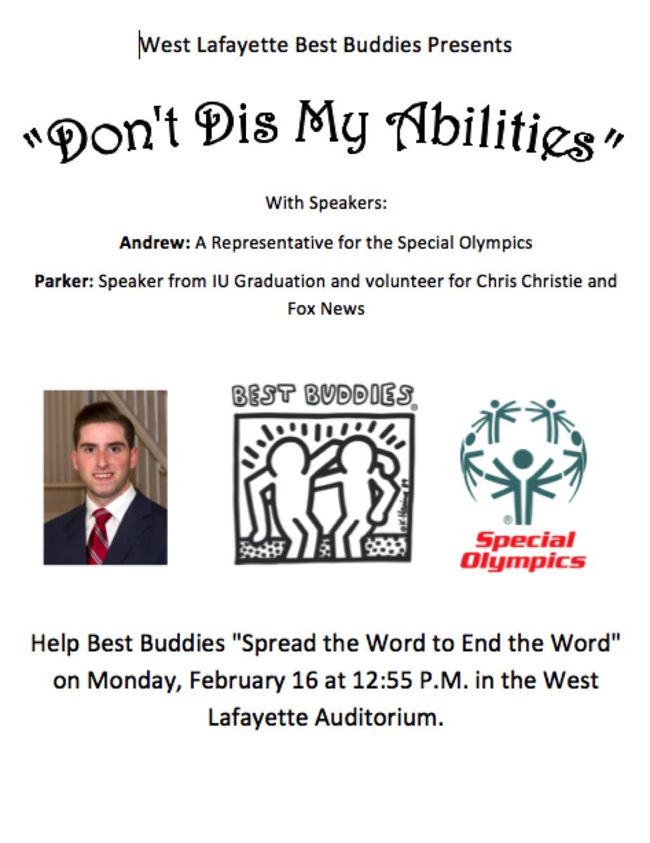 AlliGreen55's tweet photo. Be sure to attend the "Don't Dis My Abilties" Convocation at 12:55 tomorrow to hear these incredible speakers! http://t.co/klp0tTGlaa