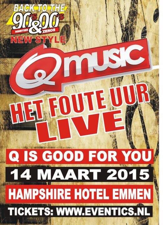 PumpUpThe90s's tweet photo. Afsluiter van BACK TO THE 90'S &amp; 00'S is Q-Music Het Foute Uur Live! Tickets: http://t.co/XHPxsZnA6a http://t.co/2myuvwsI96
