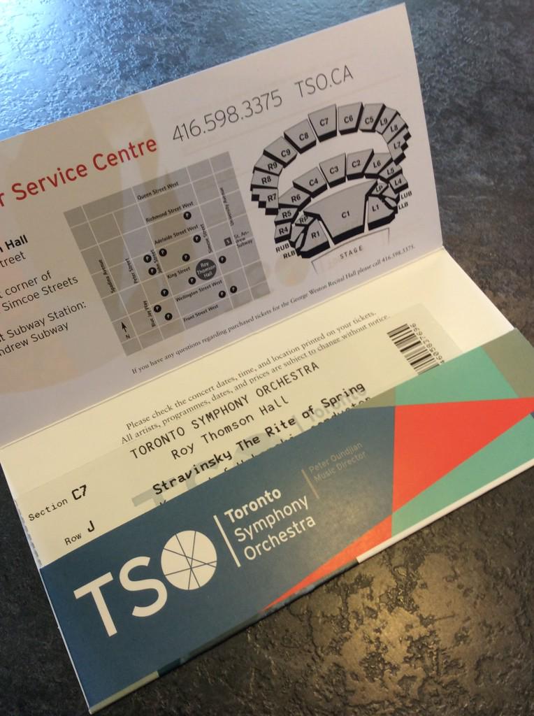 jennifertozer's tweet image. Very excited! I received @TorontoSymphony tickets for my birthday from @matthewtozer #TheRiteOfSpring #Stravinsky