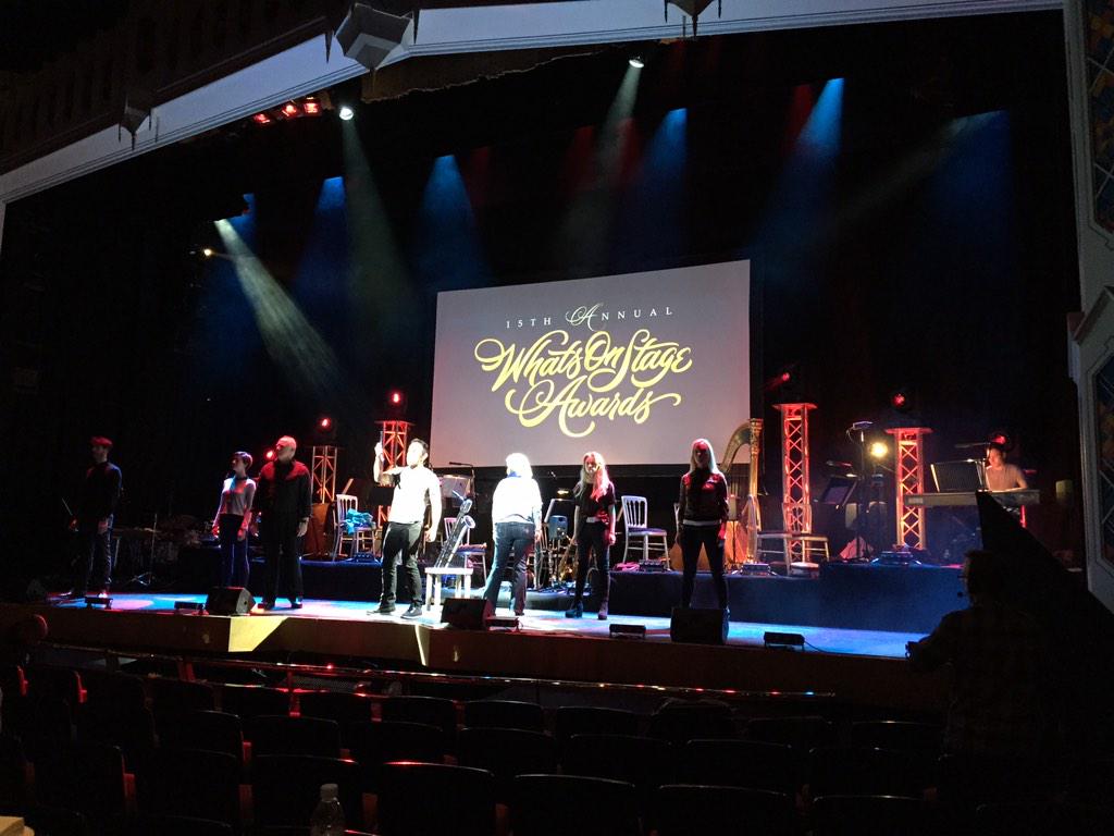 The <a href="/SweeneyToddTW1/">SweeneyToddLDN</a> company are going to be fierce tonight with <a href="/DavidBedella/">David Bedella</a> &amp; <a href="/sarah_ingram1/">Sarah Ingram</a> #WOSAwards