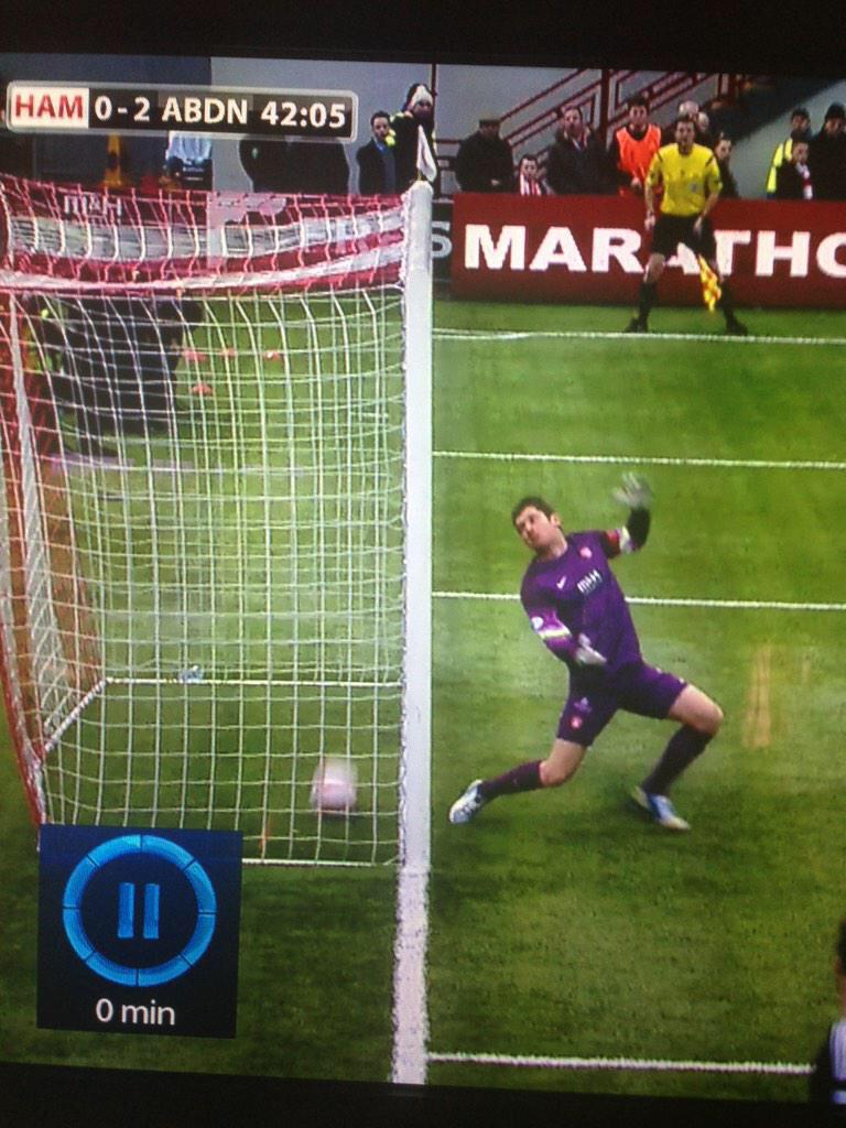 AberdeenFanPage's tweet photo. No goal? LAUGHABLE http://t.co/a9oqoNfQL6