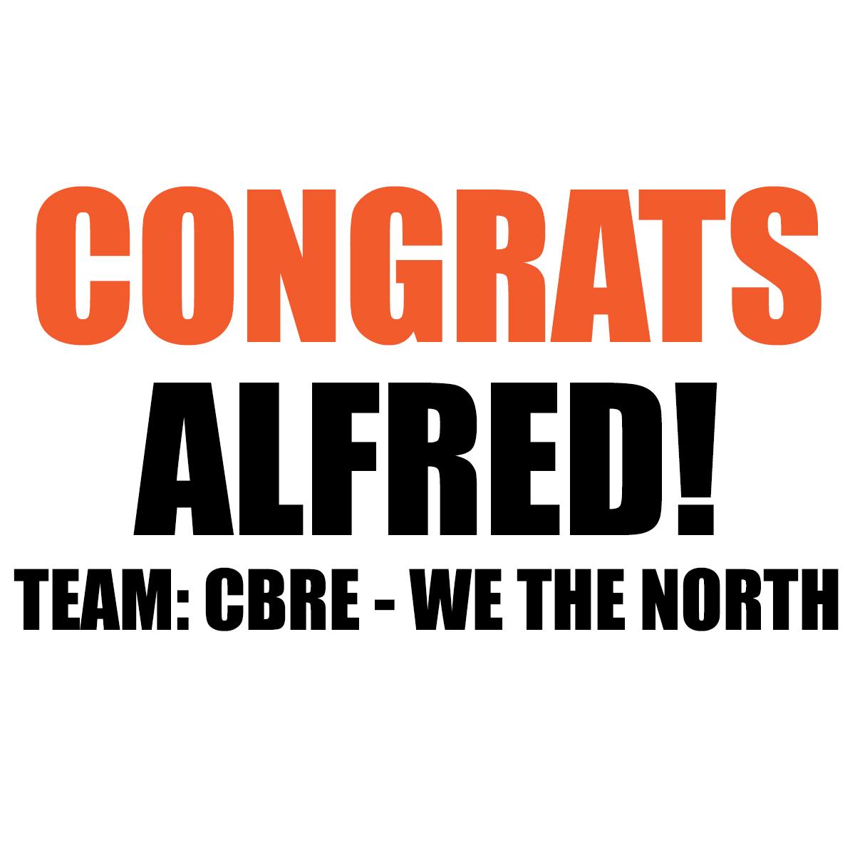 Congrats Alfred of CBRE. You've won 2 return flights anywhere Porter flies. Thx <a href="/talksportON/">Sport Alliance ON</a> for donating the prize.