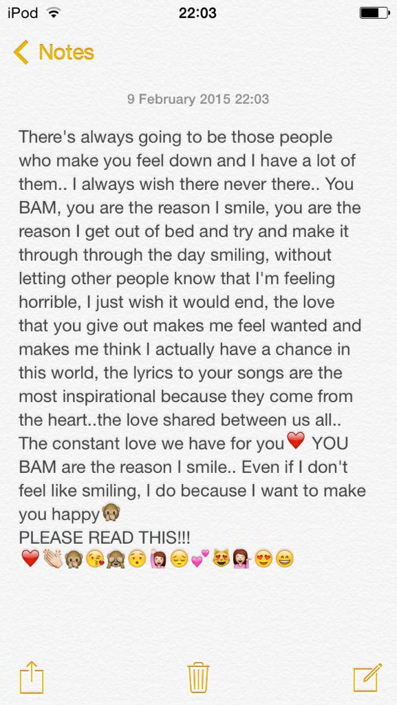 Lexyyyx's tweet photo. @BarsAndMelody #KeepSmiling #BamNewVideo #BamsNewVideo #BamsNewSongKeepSmiling #bambinosareproudofbam RT FAV❤️❤️204 http://t.co/QBbB37h1z8