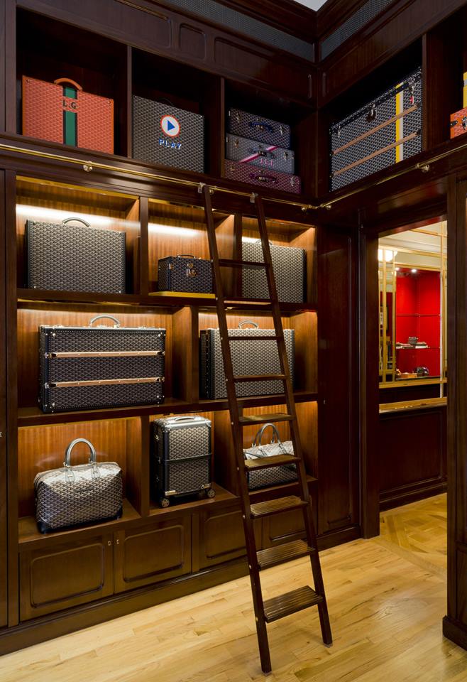 GoyardOfficial on X: A TOUR OF THE MAISON GOYARD FLAGSHIP STORE IN NYC /  The vintage trunk library on the second floor.  / X