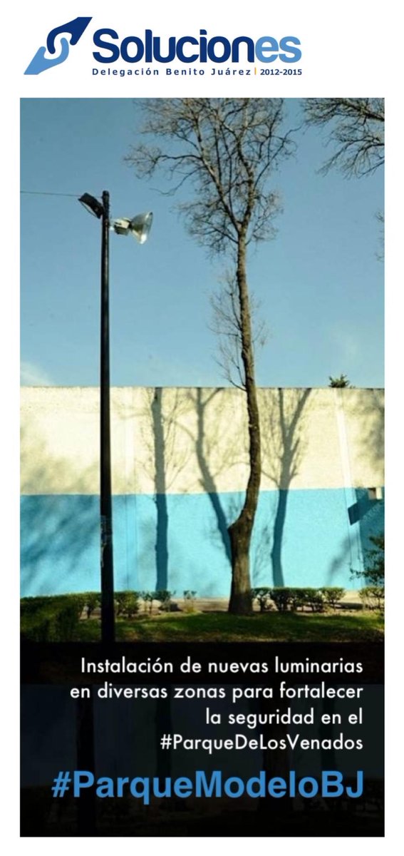 JorgeRoHe's tweet photo. Mayor seguridad en el #ParqueDeLosVenados c/luminarias nuevas vía @ServiciosBJ #ParqueModeloBJ #SolucionesBJ http://t.co/HuutL1k3mO