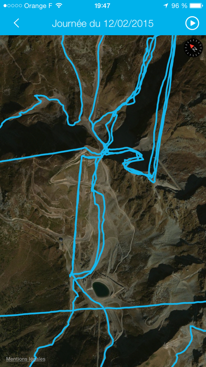 GuillaumeRozier's tweet image. C'est toujours amusant de voir ses itinéraires en ski sur des cartes été @skiplusapp