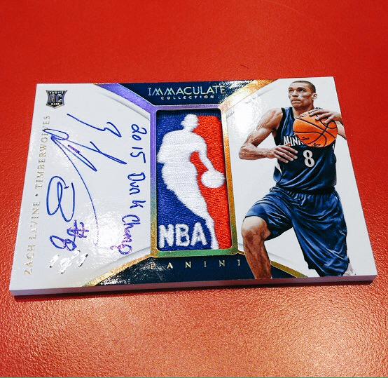 PaniniAmerica's tweet photo. Like most of @ZachLaVine's dunks last night, we'd give this @PaniniAmerica 2014-15 Immaculate card a perfect score. http://t.co/U9RWNY2nBl