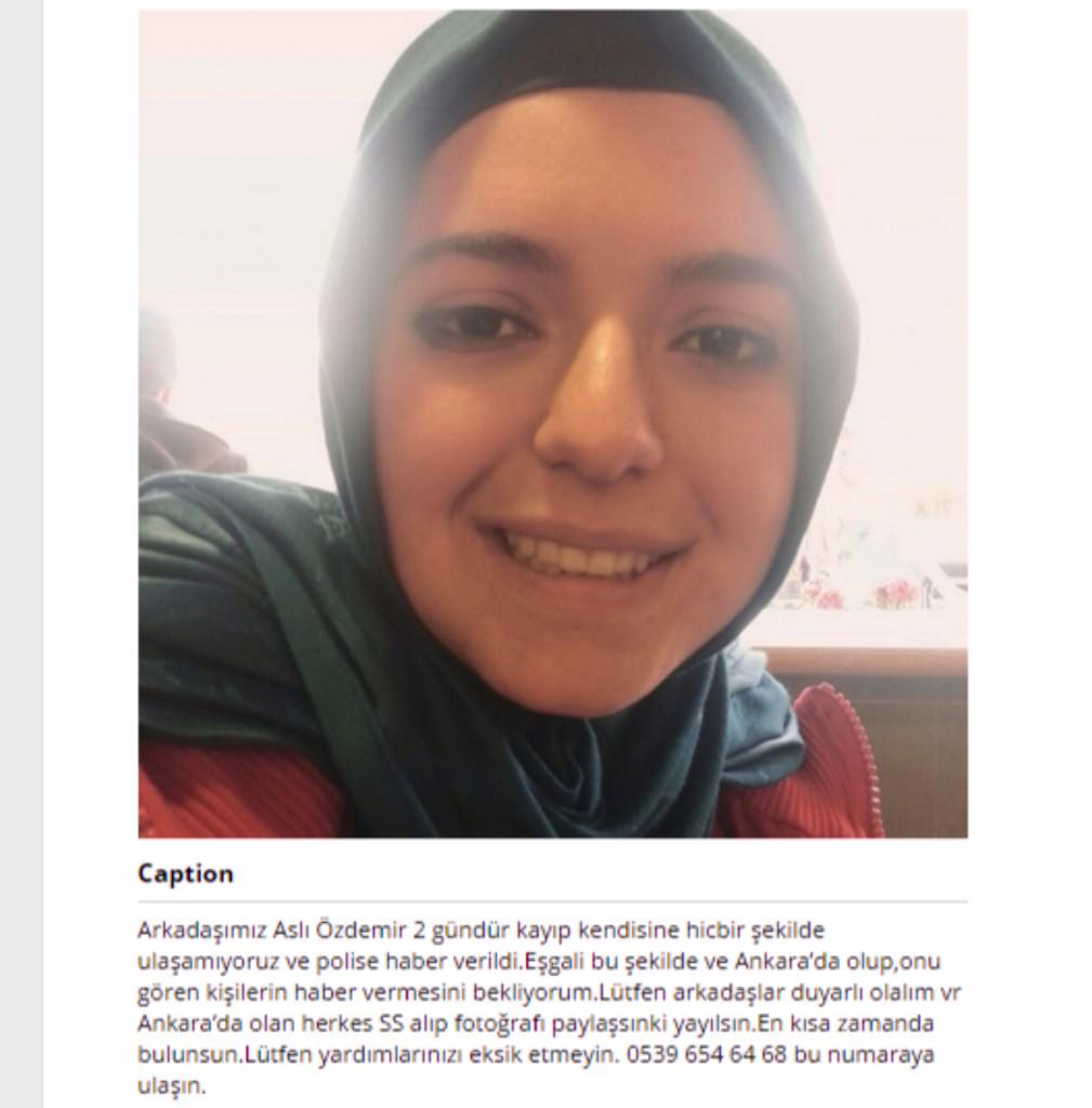 SonaTeacher7's tweet image. #KimiCANderdindeKimi 
Ankara'da yaşayan Aslı Özdemir kızımız 2 gündür kayıp!
Bu fotoğrafı acil paylaşalım lütfen...