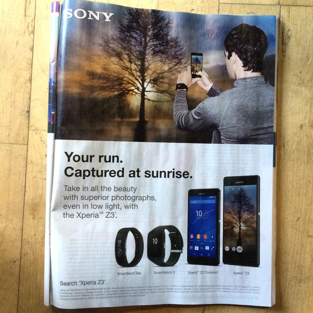 c_bolingbroke's tweet photo. Spotted it @wathletic @sonyxperia #backofmehead #modelling well @TimeOutLondon http://t.co/dEV9zrQKJE