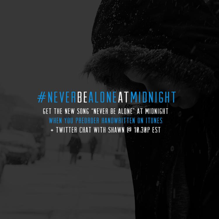 GONNA PICK 1 FAN EVERY HOUR UNTIL MIDNIGHT TO GIVE AWAY CONCERT TICKETS TO SO KEEP TWEETING #NEVERBEALONEATMIDNIGHT
