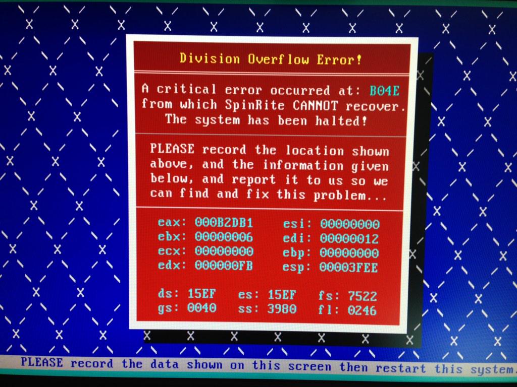 owenparfrey's tweet photo. @SGgrc Dynastat throws division overflow error on first sector recovery. Cannot proceed further. Suggestions?  Help! http://t.co/W7xKOgPjHy