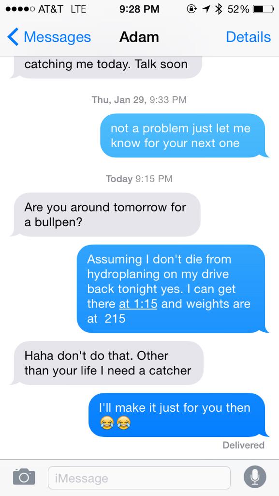 PapaPlut09's tweet image. I really do need a catcher... But seriously don't die. “@LSack28: Glad @Papaplut44 values my life 😂😂 http://t.co/ewLKSDTmBq”