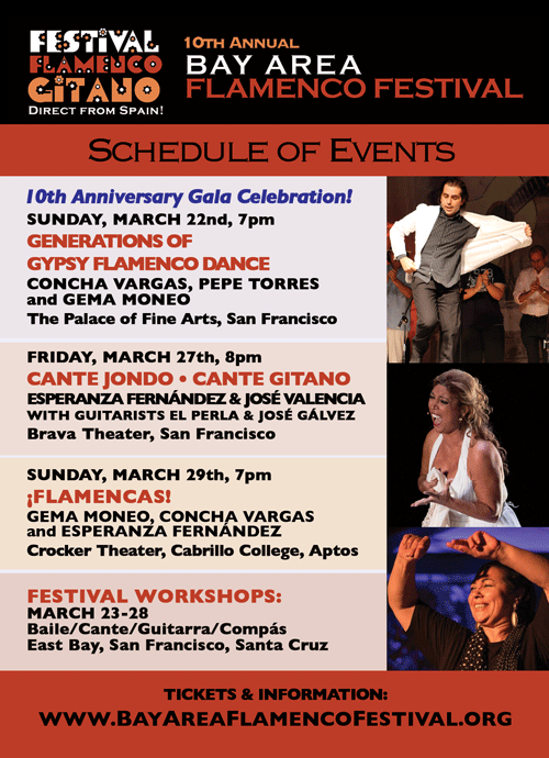 Bay Area Flamenco Festival Flamenco Gitano MARCH 22-29:  PEPE TORRES, GEMA MONEO, CONCHA VARGAS, ESPERANZA FERNANDEZ